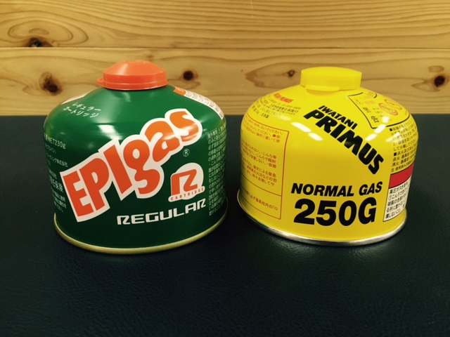 好日山荘 横浜西口店 : ガス缶の種類