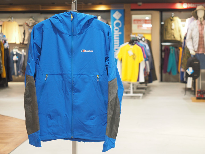 好日山荘 名古屋駅前店 : ショーラー社の生地を採用したソフトシェル