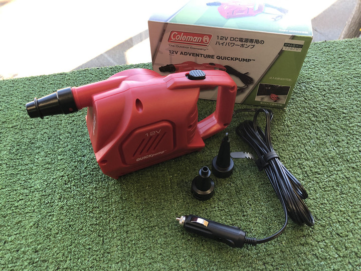 Colemanセット】12V DC電源専用のハイパワーポンプ&エアーマット