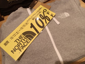 THE NORTH FACE商品が10％OFF！！