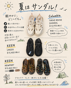  夏はサンダル！
