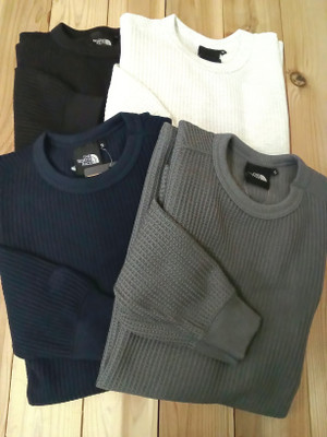 ノースフェイスのロングスリーブウォームワッフルクルー入荷！